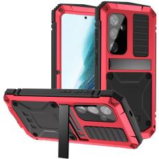 R-JUST - R-JUST Mobilskal till Galaxy S24+ Kickstand R&ouml;d med Sk&auml;rmskydd