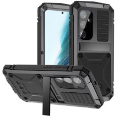 R-JUST - R-JUST Mobilskal till Galaxy S24+ med Kickstand och Sk&auml;rmskydd - Svart