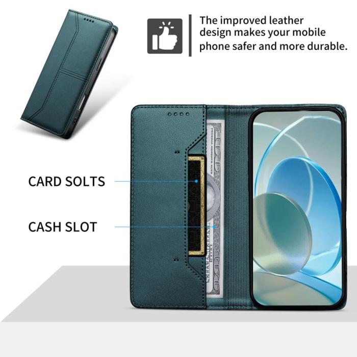 OEM - Plånboksfodral för Samsung Galaxy S26 Plus Ställfunktion Konstläder - Grön