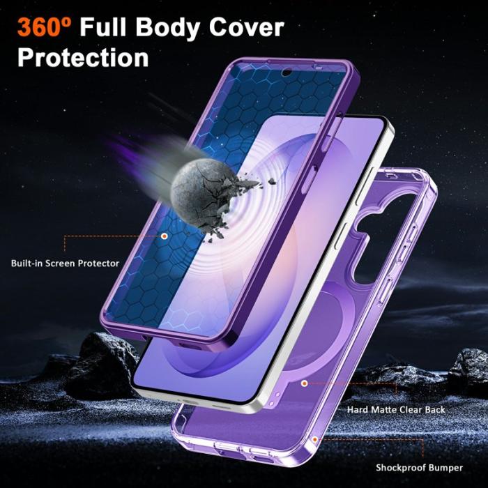 OEM - Mobilskal för Samsung Galaxy S26 Plus Magnetiskt Kickstand TPU + PC - Lila