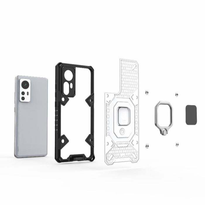 A-One Brand - Ring Kickstand Shockproof Skal Xiaomi 12/12X - Grå