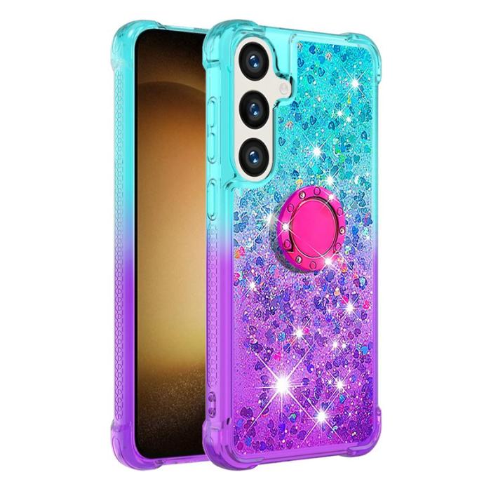 OEM - Mobilskal för Samsung Galaxy S26 Plus TPU Kickstand - Ljusblå+Lila