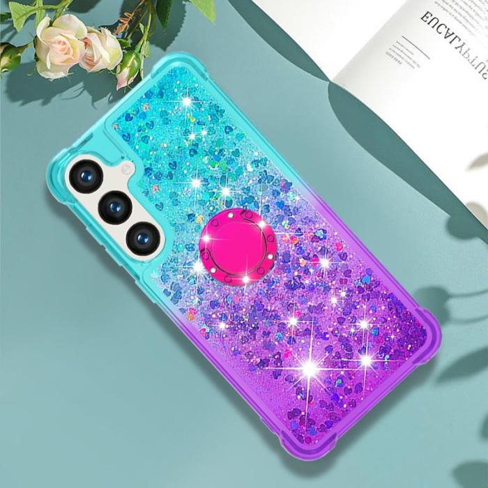 OEM - Mobilskal för Samsung Galaxy S26 Plus TPU Kickstand - Ljusblå+Lila