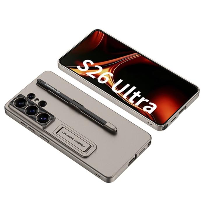GKK - GKK Mobilskal för Samsung Galaxy S26 Ultra Slim Kickstand PC - Silver