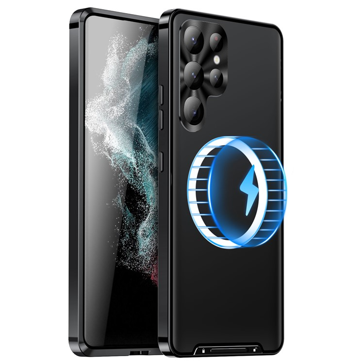 Galaxy S23 Ultra Mobilskal Magsafe Metall - Svart | 2353 | AlltMobil