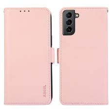 ABEEL - ABEEL Wallet Stand Case f&ouml;r Samsung Galaxy S21+ 5G - Rosa