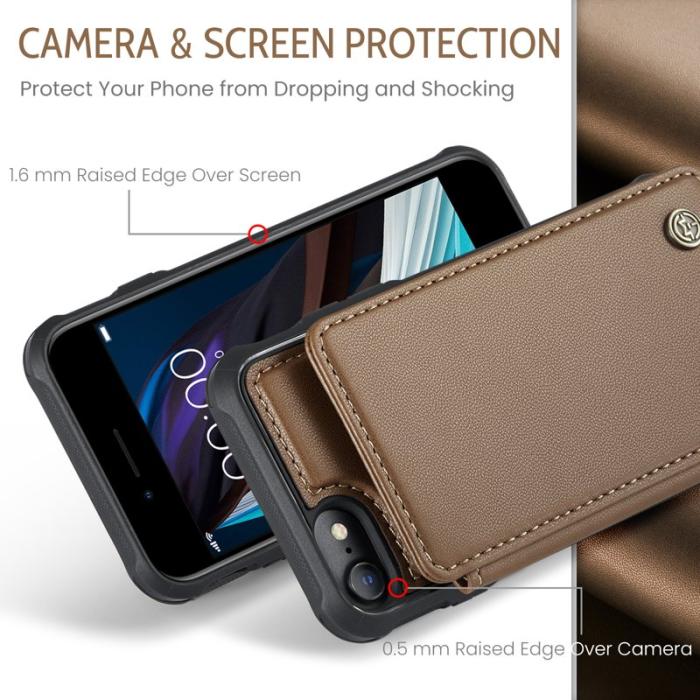 Caseme - CASEME C22 Fodral för iPhone 6/6s/7/8/SE (2020/2022) - Brun