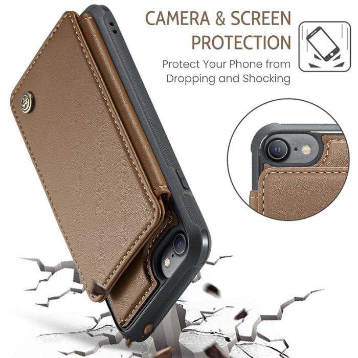 Caseme - CASEME C22 Fodral för iPhone 6/6s/7/8/SE (2020/2022) - Brun