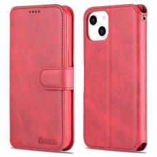 AZNS - AZNS iPhone 13 Pl&aring;nboksfodral i Konstl&auml;der - R&ouml;d