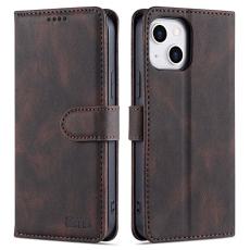 AZNS - AZNS iPhone 13 Pl&aring;nboksfodral - St&ouml;tt&aring;ligt och repfritt - Konstl&auml;der - Brun