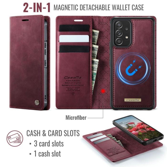 Caseme - CASEME C49 Magnetiskt Fodral för Samsung Galaxy A53 5G - Röd