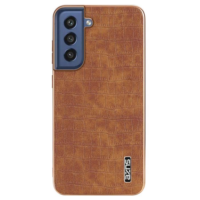 AZNS - AZNS Samsung Galaxy S21 FE 5G Fodral KonstLäder - Brun