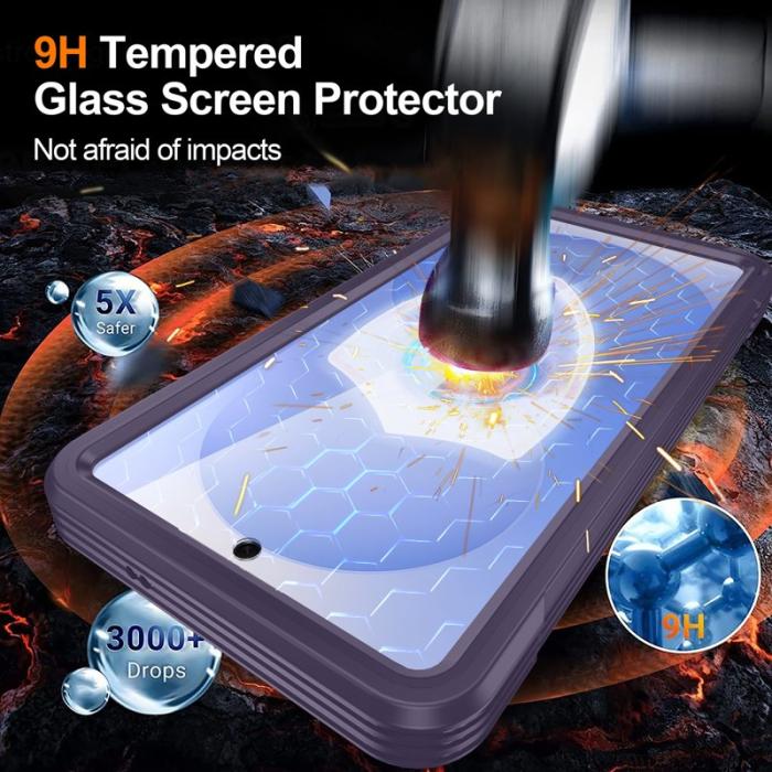 OEM - Mobilskal till Samsung Galaxy S26/S26 Pro PC + TPU Med Härdat Glas - Lila