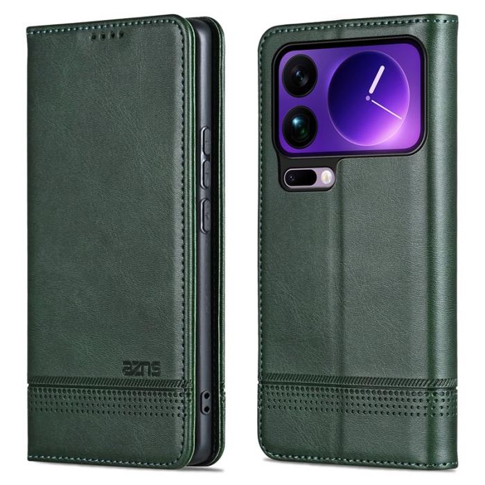AZNS - AZNS Xiaomi 17 Pro Max Plånboksfodral Konstläder - Grön