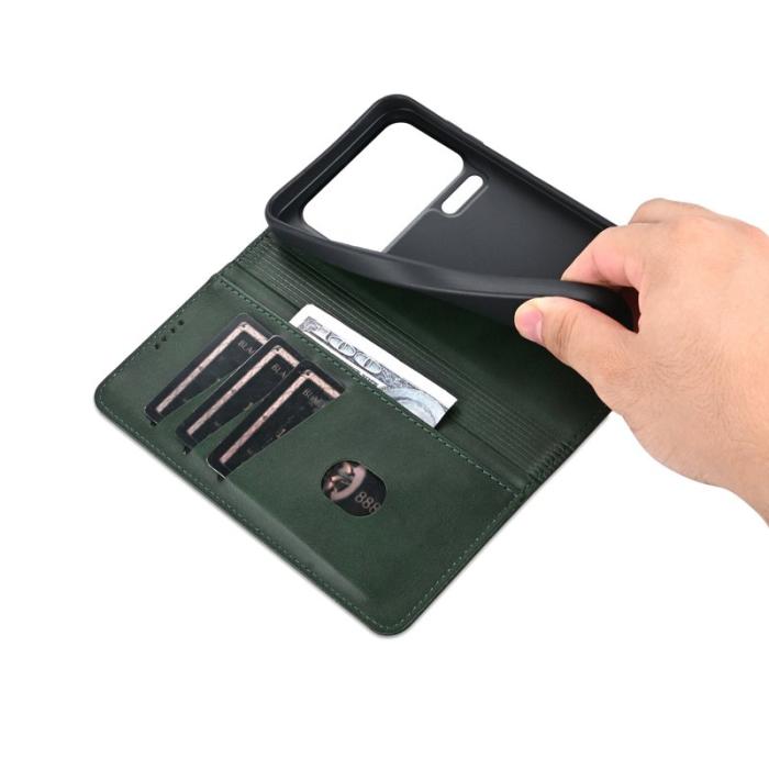AZNS - AZNS Xiaomi 17 Pro Max Plånboksfodral Konstläder - Grön