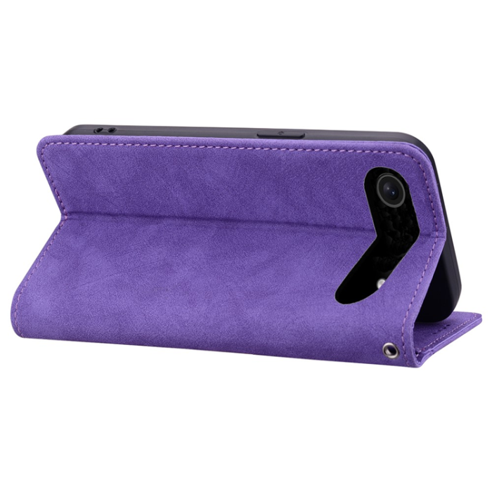 A-One Brand - iPhone Air Plånboksfodral med Rem Lines Pattern - Lila