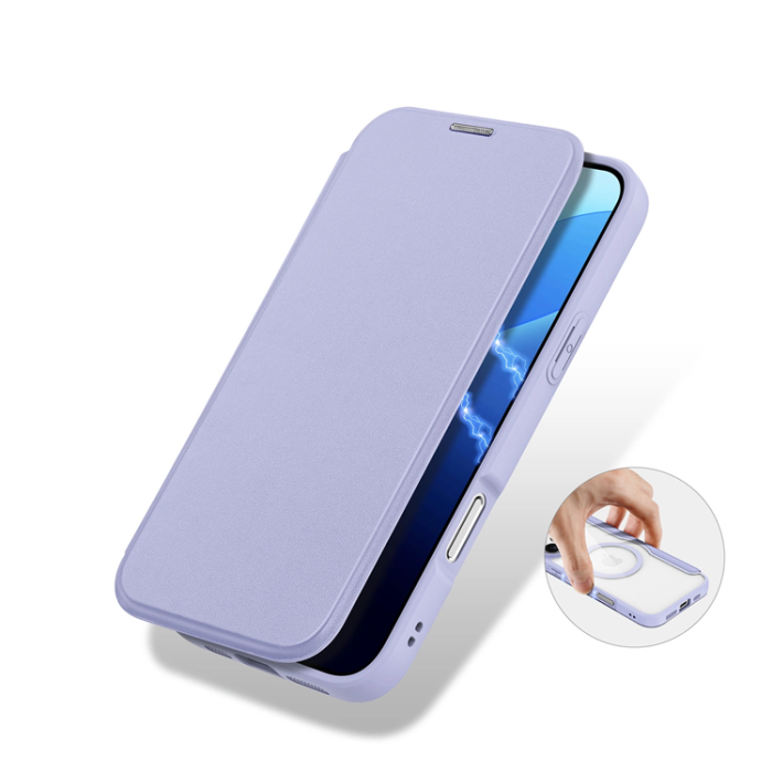 Dux Ducis - Dux Ducis iPhone 16 Pro Plånboksfodral Magsafe Skin X Pro - Lila