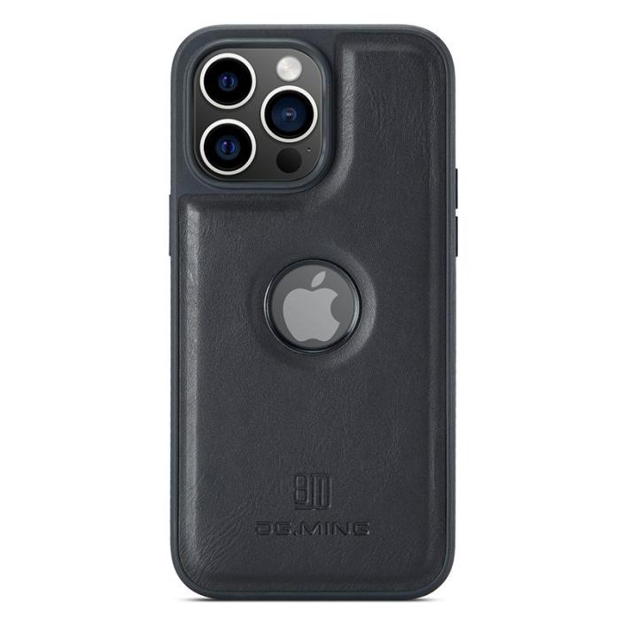 DG.MING - DG.MING Mobilskal till iPhone 13 Pro Max PU Läder PC TPU Svart