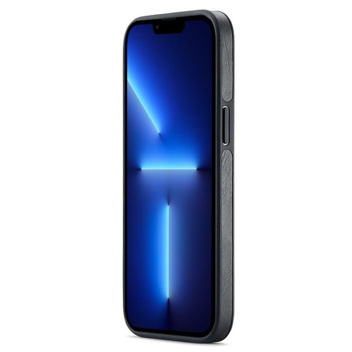 DG.MING - DG.MING Mobilskal till iPhone 13 Pro Max PU Läder PC TPU Svart