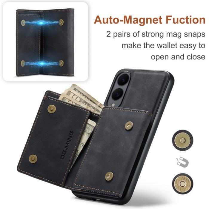 DG.MING - DG.MING M1 Series Mobilskal till Samsung Galaxy S25 Edge Kickstand Svart
