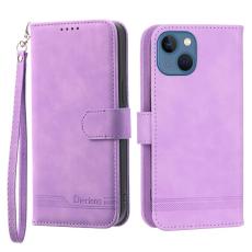 DIERFENG - DIERFENG DF-03 Pl&aring;nboksfodral f&ouml;r iPhone 13 6.1 tum - Konstl&auml;der - Lila