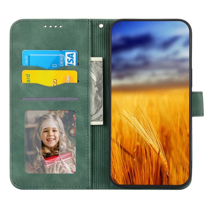 DIERFENG - DIERFENG DF-03 Plånboksfodral för iPhone 13 6.1 tum - Konstläder - Grön