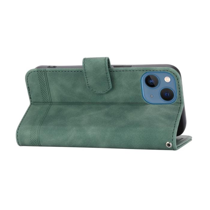 DIERFENG - DIERFENG DF-03 Plånboksfodral för iPhone 13 6.1 tum - Konstläder - Grön