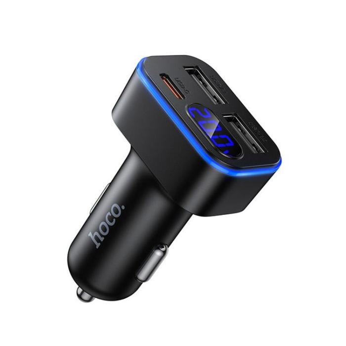 Hoco - Hoco Billaddare 42W 1xUSB-C 2xUSB-A QC3.0 Z63A - Svart