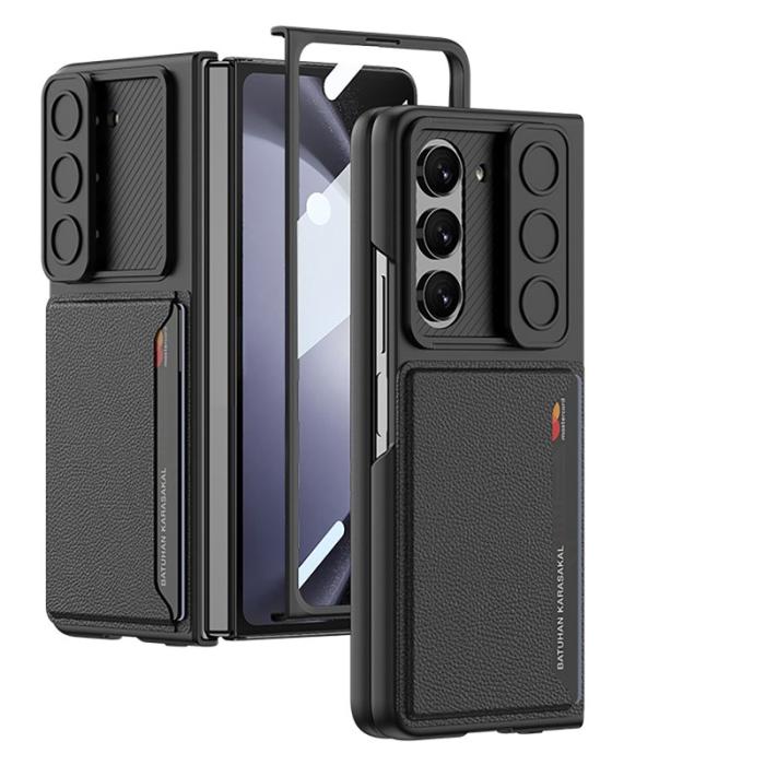 GKK - GKK Fodral för Samsung Galaxy Z Fold5 5G - Svart - Med kortfack
