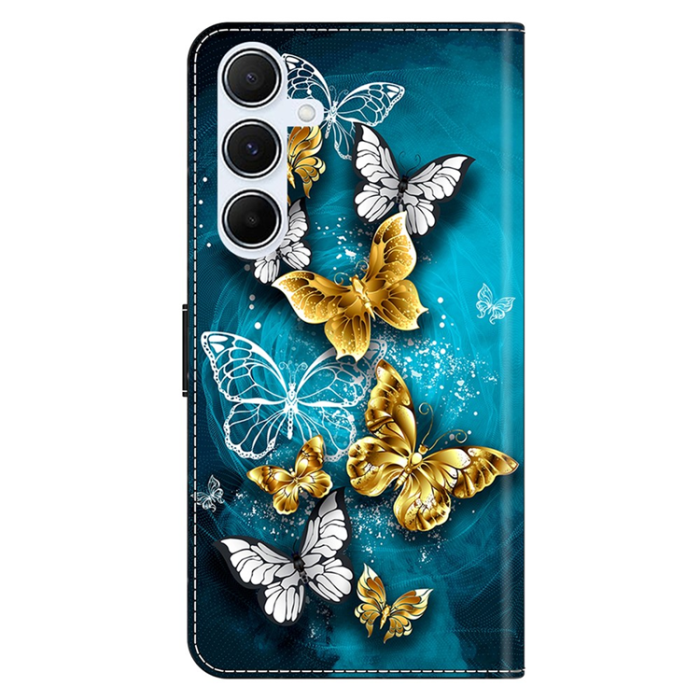 A-One Brand - Galaxy A17 5G Plånboksfodral Pattern Printing - Gold Butterfly