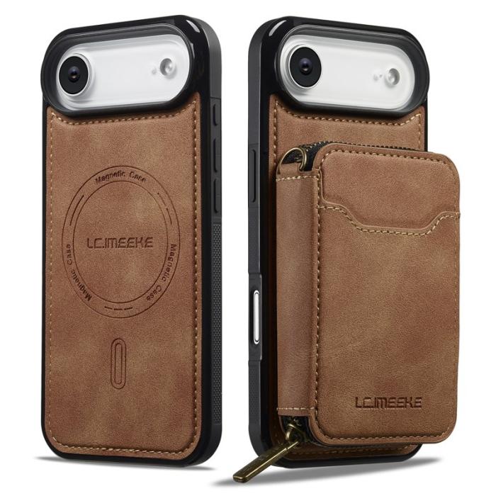 LC.imeeke - LC.IMEEKE L6 iPhone Air Plånboksfodral Konstläder - Brun