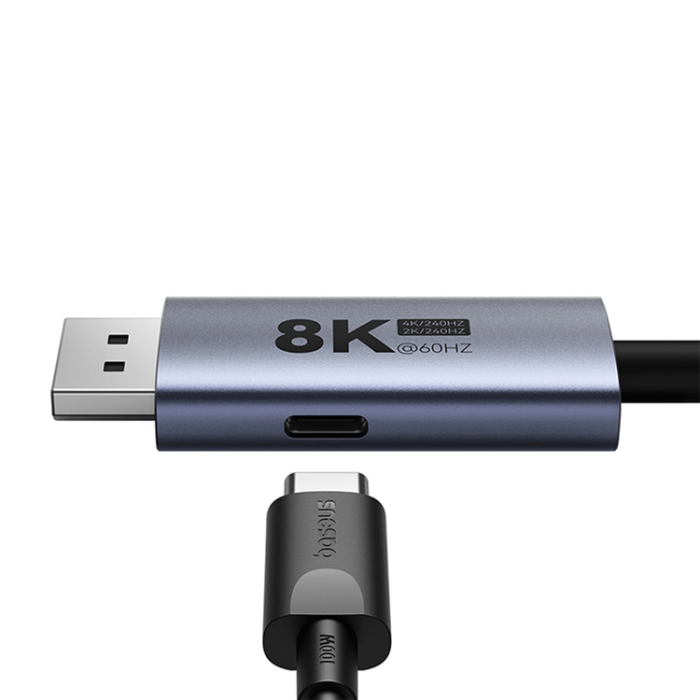 BASEUS - Baseus DisplayPort Till Type-C Kabel High Defination 1.5m - Svart
