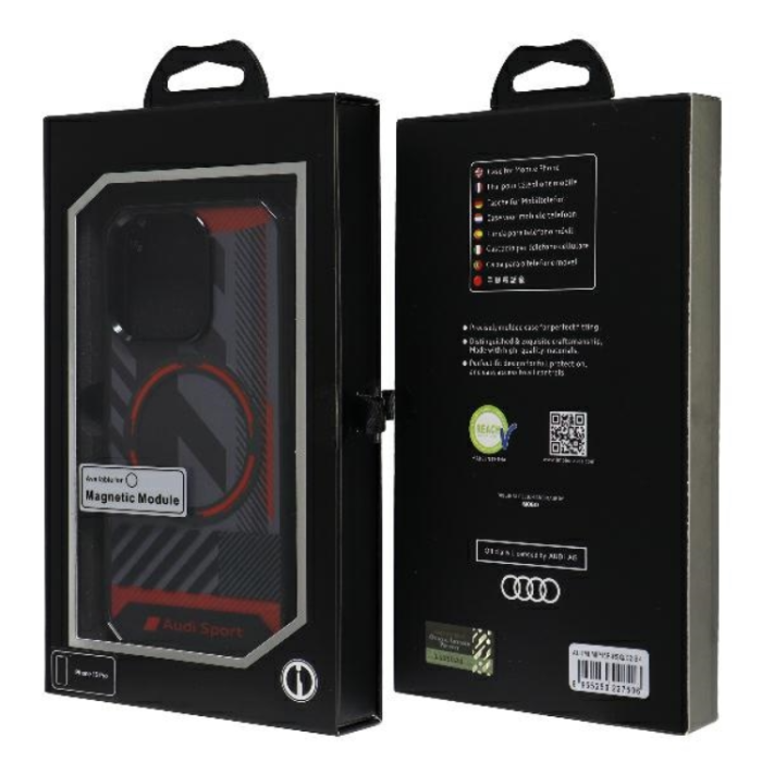 Audi - Audi iPhone 15 Pro Mobilskal Magsafe IML Sport - Svart