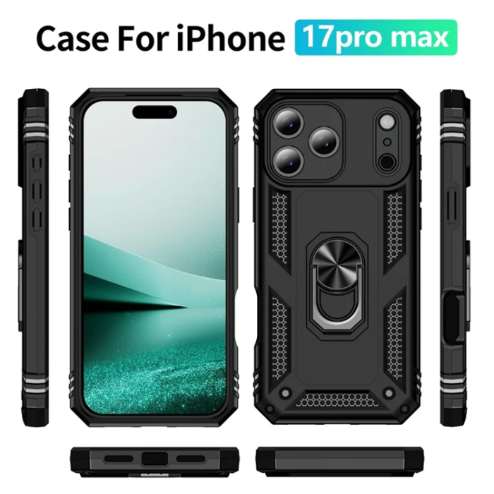 A-One Brand - iPhone 17 Pro Max Mobilskal med Kickstand - Svart