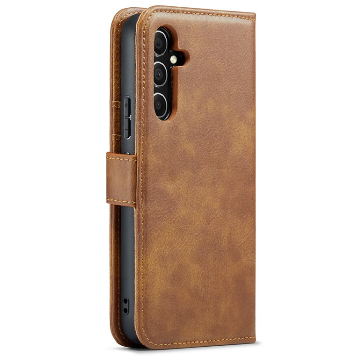 DG.MING - DG.MING Galaxy A34 5G Plånboksfodral Äkta Läder 2in1 - Brun