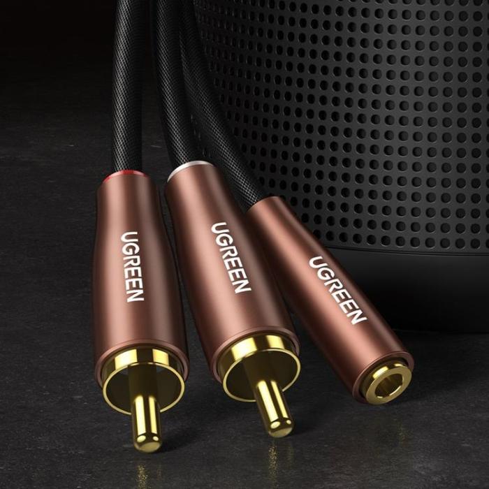 Ugreen - Ugreen Audio Kabel Mini Jack 3m - Brun