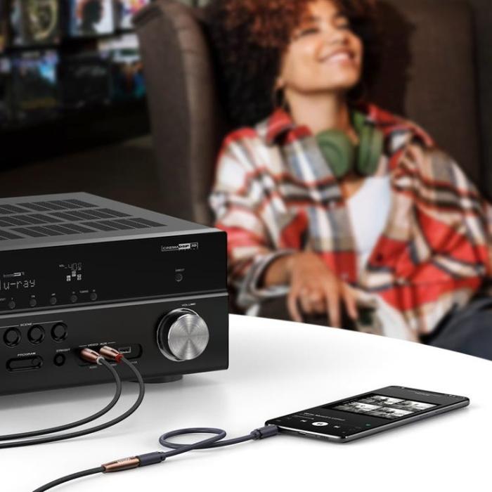 Ugreen - Ugreen Audio Kabel Mini Jack 3m - Brun