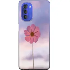 Gustaf - Mobilskal till Motorola Moto G51 5G med Rosa blomma