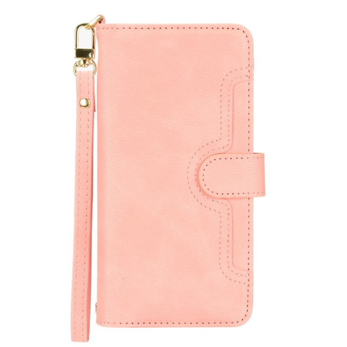 OEM - Galaxy A34 5G Plånboksfodral Zipper med Rem - Rosa