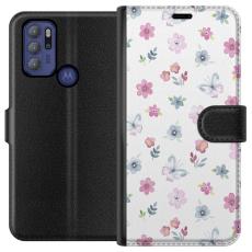 iSecrets - Plånboksfodral till Motorola Moto G60S med Blommor och fjärillar