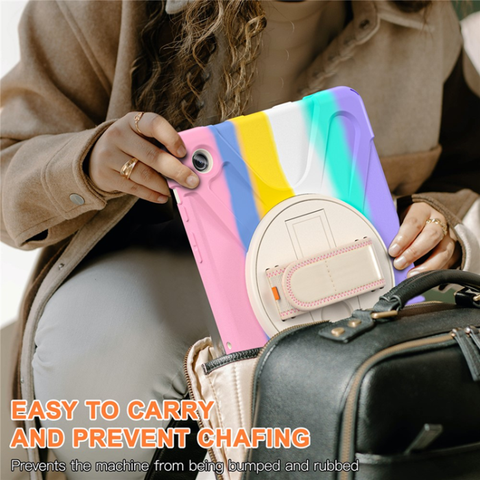 A-One Brand - Galaxy Tab A9 Plus Mobilskal Silikon Rotary Kickstand