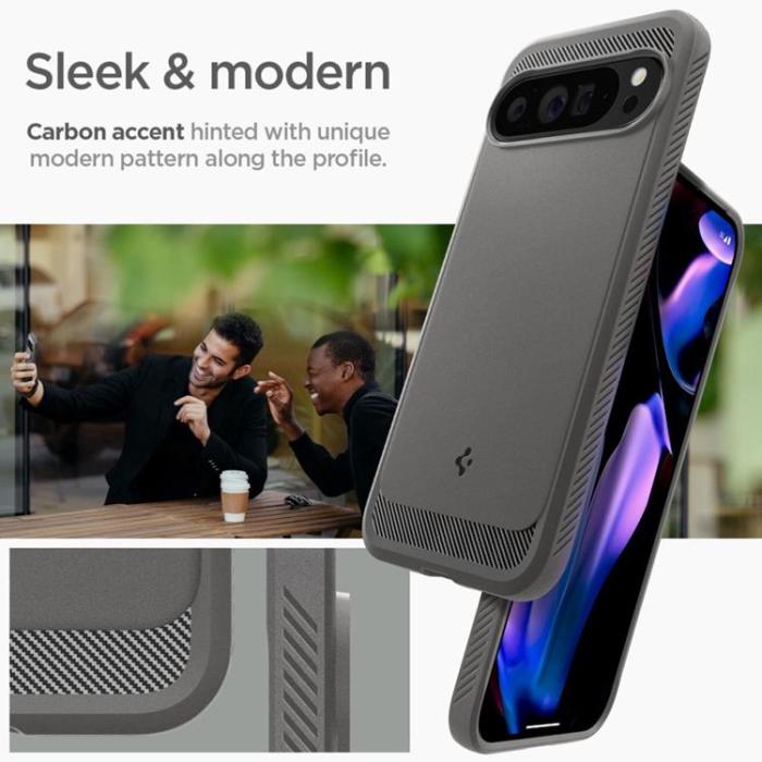 Spigen - Spigen Google Pixel 9 Pro XL Mobilskal Rugged Aromor - Grå