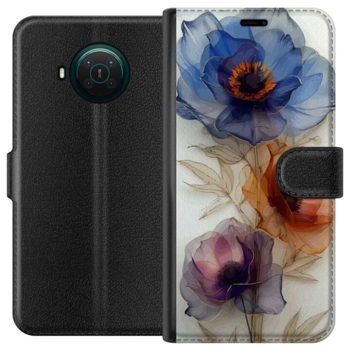 iSecrets - Plånboksfodral till Nokia X10 med Silkesblommor