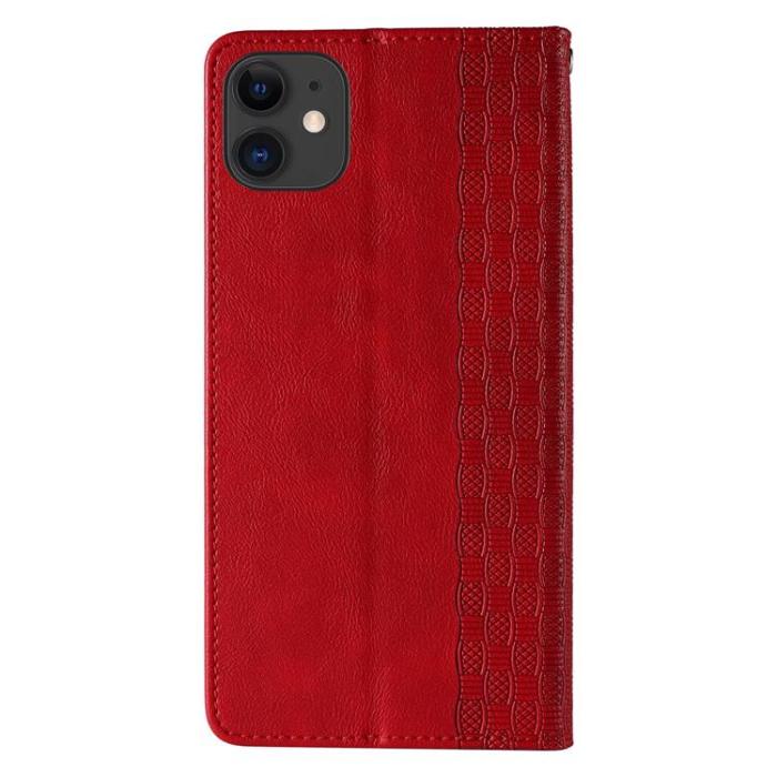UTGATT1 - iPhone 13 Plånboksfodral Magnet Strap - Röd