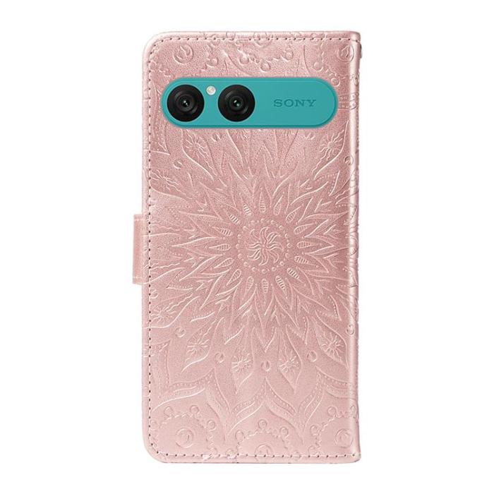 A-One Brand - Sony Xperia 10 VII Plånboksfodral Sunflower Imprinted - Roséguld