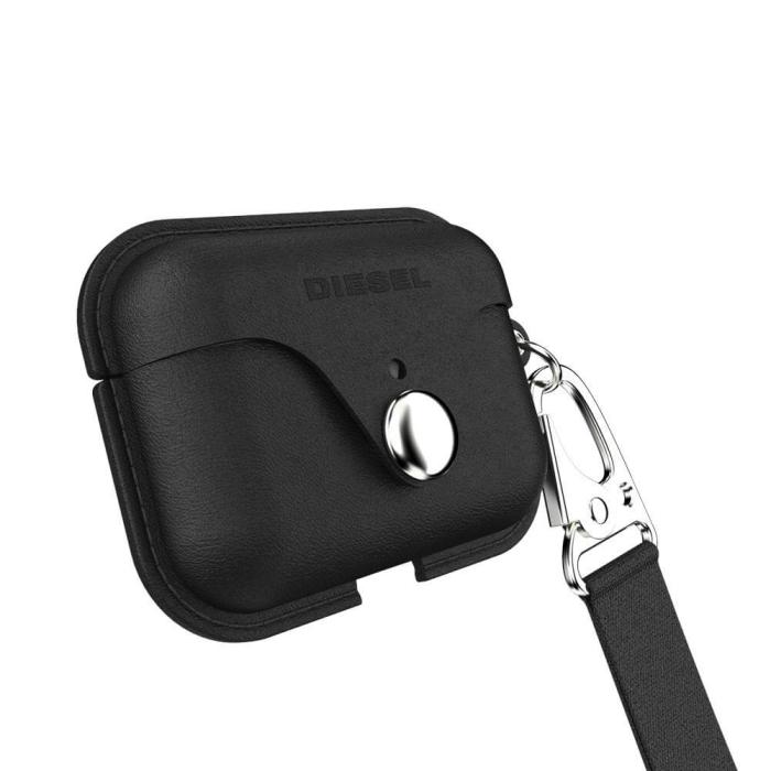 UTGATT5 - Diesel Airpod Case Leather Look Fodral till AirPods pro Svart/Vit