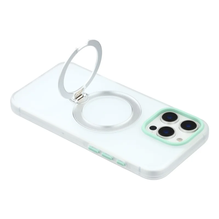 KIGC - KIGC iPhone 16 Pro Max Mobilskal Rotating Kickstand - Transparent