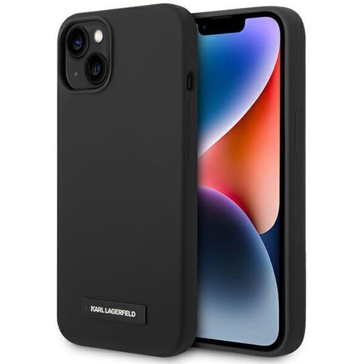 Karl Lagerfeld iPhone 14 Plus Skal Magsafe Silicone Plaque - Svart | 2353 | AlltMobil
