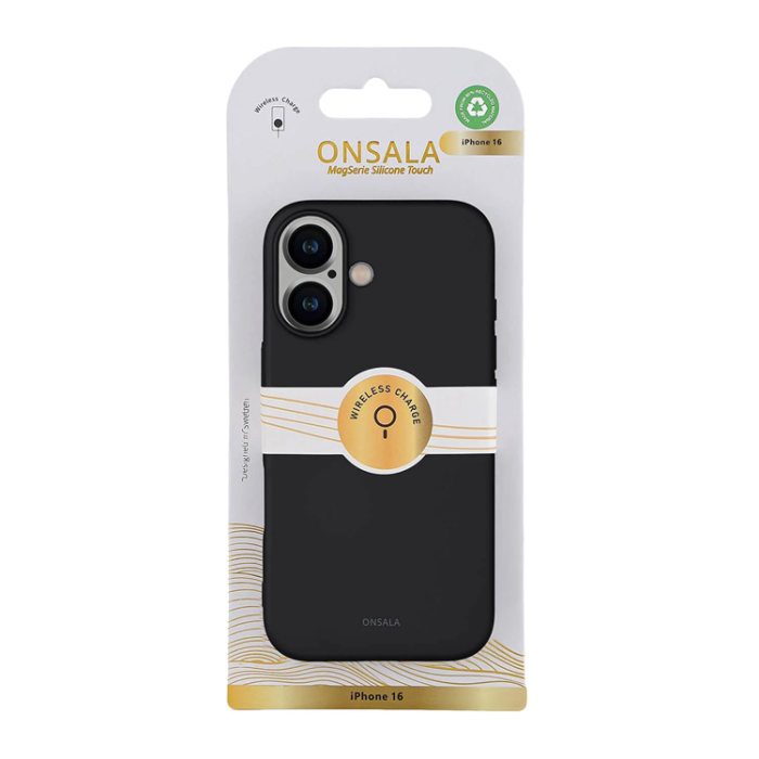 Onsala - Onsala iPhone 16 Mobilskal Silikon - Svart