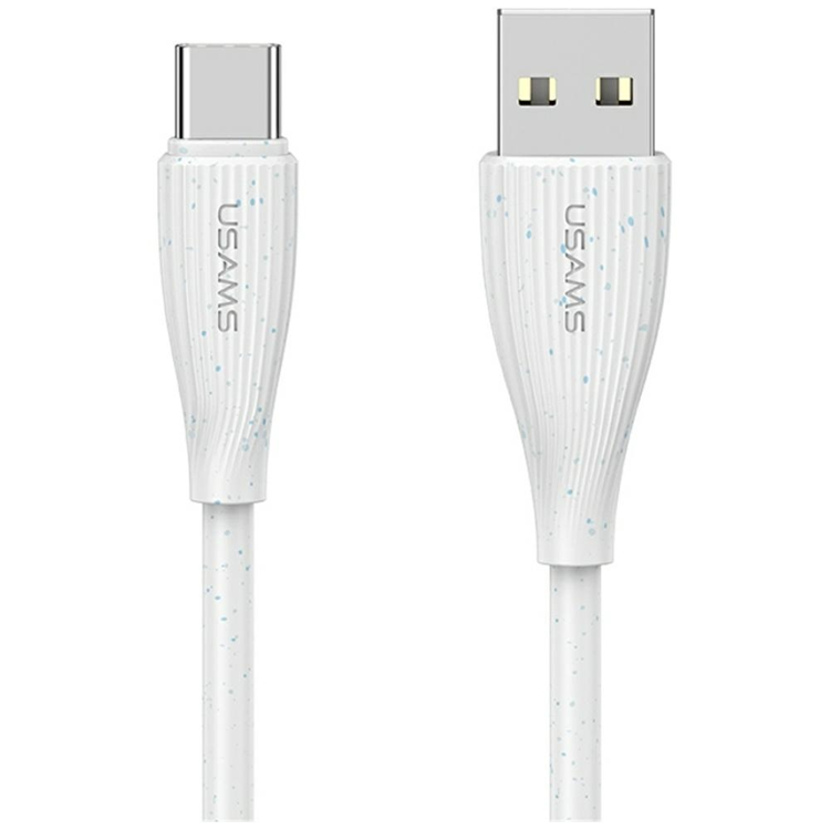 Usams USB-A till USB-C Kabel 1m Green Series - Vit | 3541 | AlltMobil